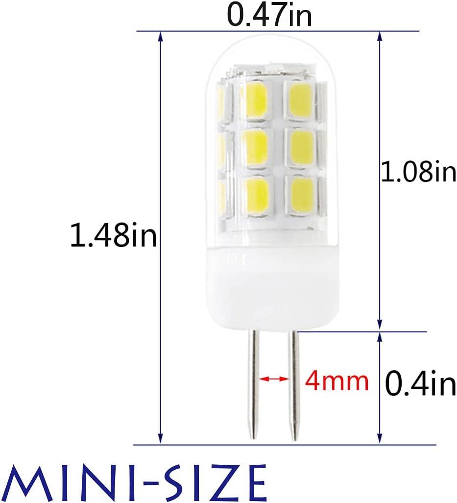 G4 LED Bulb 120V Bi-Pin Base, 3W Soft Warm White 3000K, Replaces 30W-35W Halogen for Under Cabinet, Ceiling, Wall, and Puck Lights