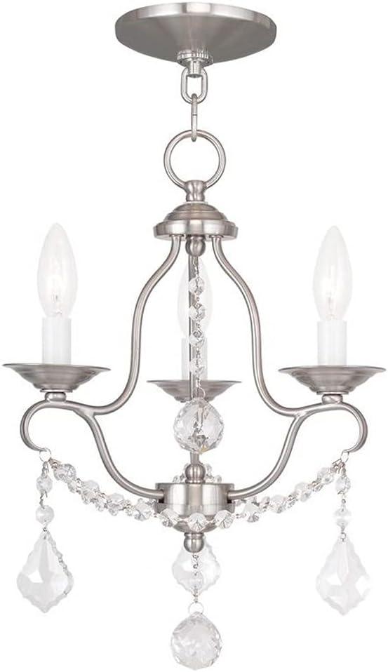 Livex Lighting Chesterfield 3 - Light Chandelier in  Brushed Nickel