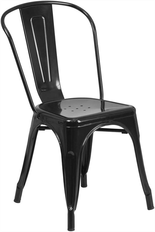 Flash Furniture Commercial Grade 31.5" Square Mint Green Metal Indoor-Outdoor Table Set with 4 Stack Chairs