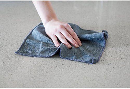 KSENDALO Juego de 10 Paños de Limpieza de Microfibra, Paño de Limpieza Multiusos para el Hogar y el Automóvil, 1 Cara de Tela de Vidrio Tejido y 1 Cara Más de Fibra Ultrafina Absorbente, 12 12 Pulgadas