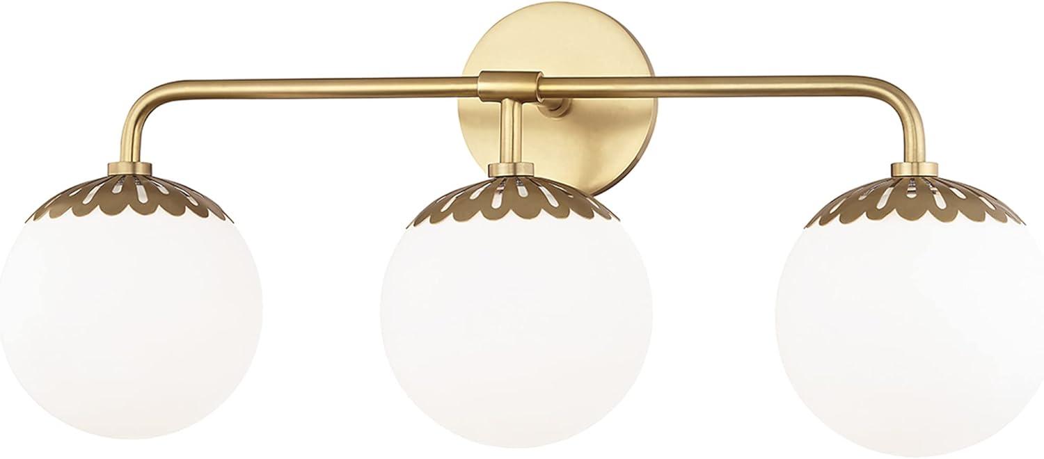 Mitzi H193303 Paige 3 Light 24" Wide Bathroom Vanity Light - Brass