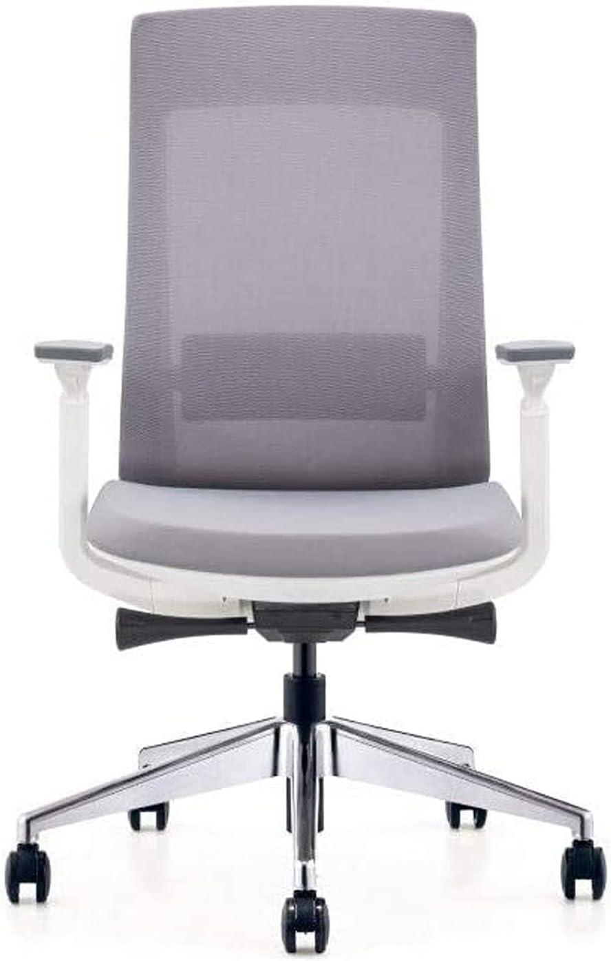Eurotech Elevate Ergonomic Adjustable Office Chair, White Frame Gray Mesh