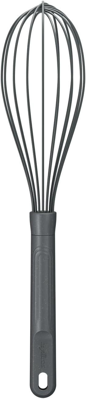 Beluga Gray Silicone Balloon Whisk with Ergonomic Handle