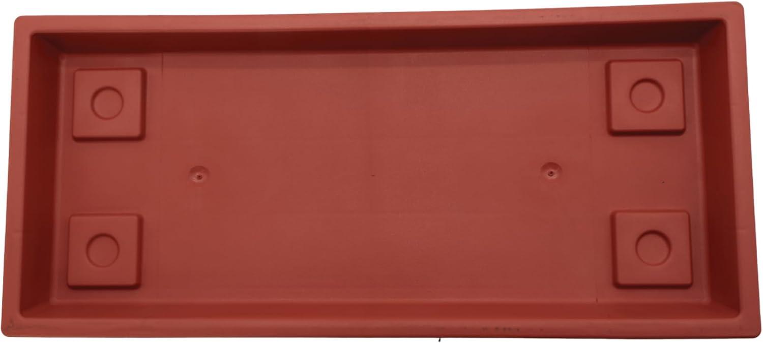 Terra Cotta Rectangular Lightweight Plastic Plant Tray