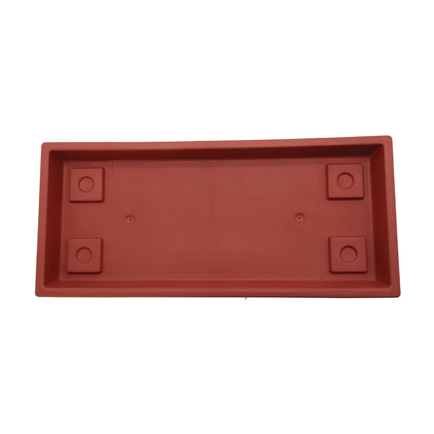 Terra Cotta Rectangular Lightweight Plastic Plant Tray