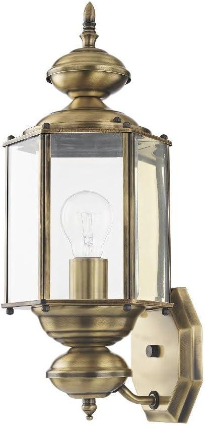 Livex Lighting Outdoor Basics 1 - Light Wall Light in  Antique Brass