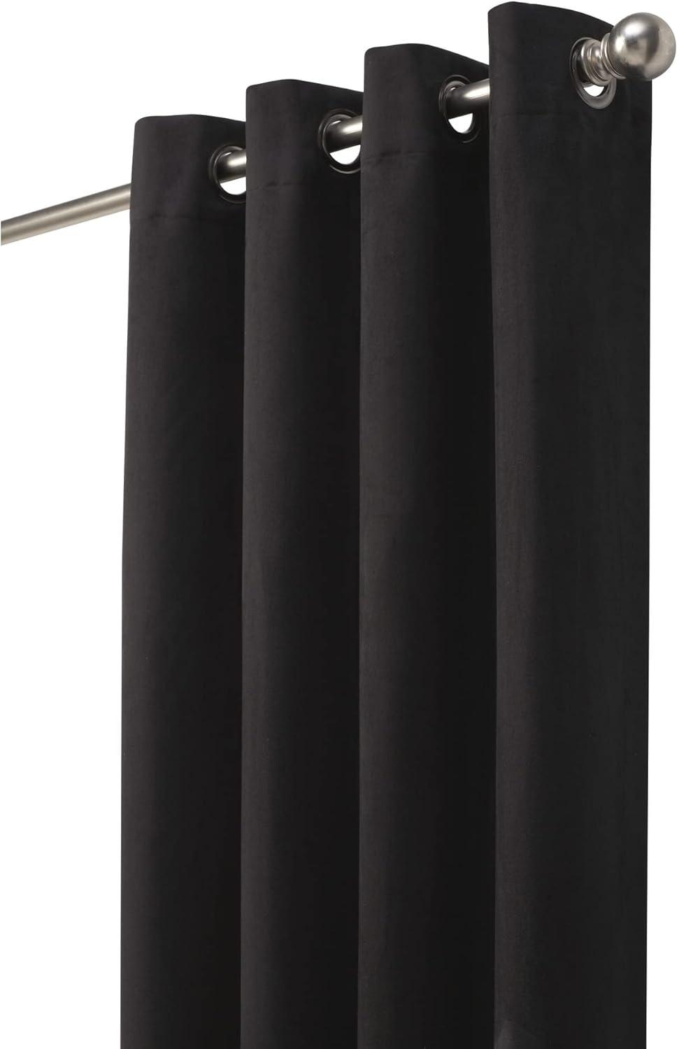 Commonwealth Thermaplus Navar Blackout Faux Suede Grommet Top Panel - 54x84" - Black