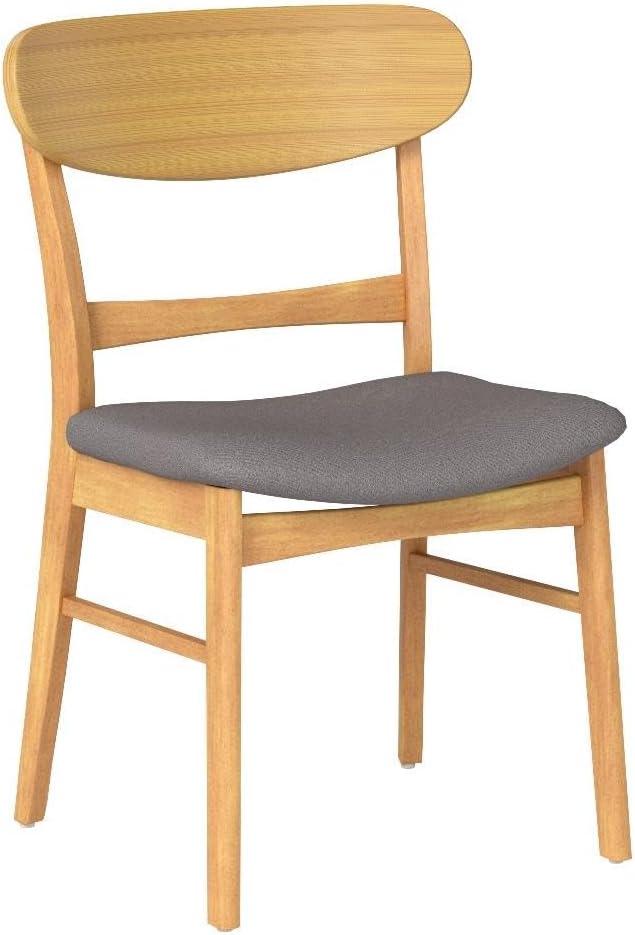 Christopher Knight Home Idalia Mid-century Modern Dining Chairs (Set of 4) by  Dark Gray + Natural Oak Oak Finish