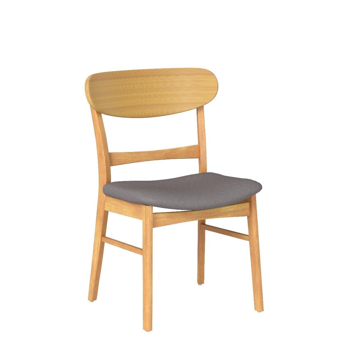 Christopher Knight Home Idalia Mid-century Modern Dining Chairs (Set of 4) by  Dark Gray + Natural Oak Oak Finish