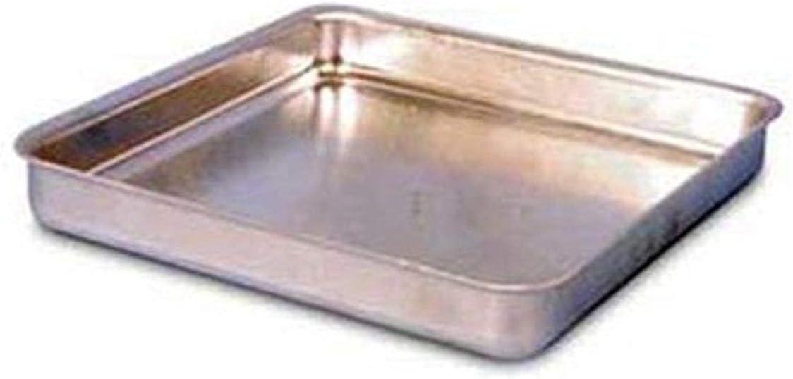 12" Square Silver Aluminum Deep Dish Pizza Pan