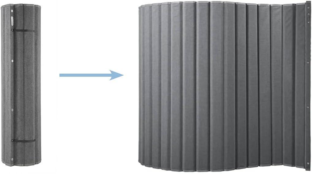 Gray Acoustical Folding Partition Wall with Magnetic Connectors