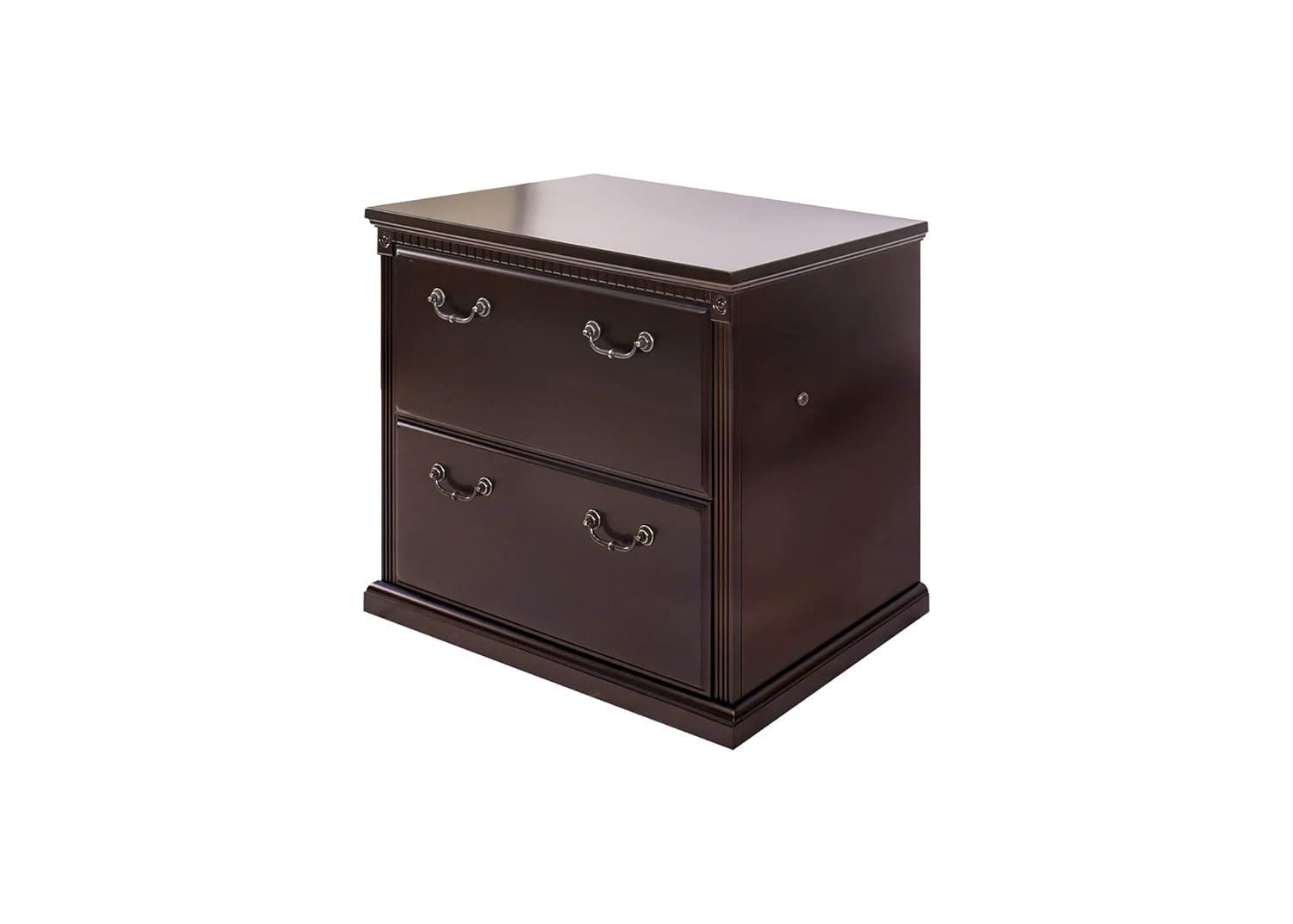 Huntington Two Wood Drawer Lateral File Cabinet Office Storage File Cherry