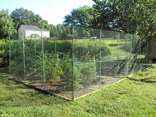 BOEN Garden Fence Temporary Barrier Outdoor Fence for Dog, Rabbit or Deer, Garden Netting Plastic Mesh Plant Protection (40" x 25', Black)