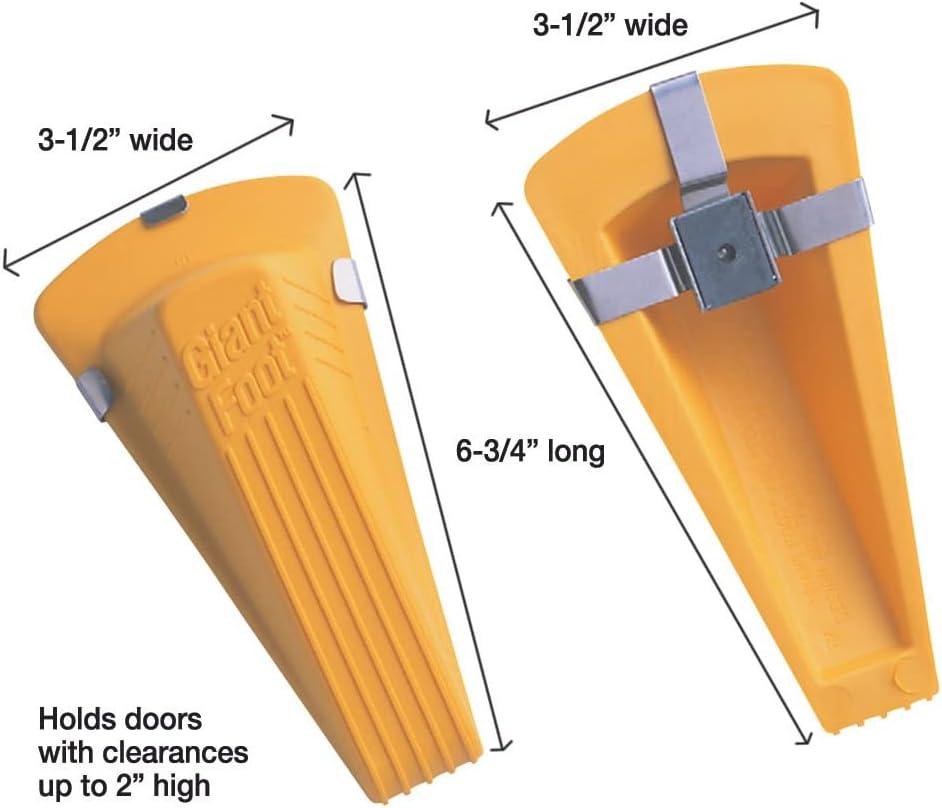 Fluorescent Yellow Magnetic Rubber Doorstop Wedge