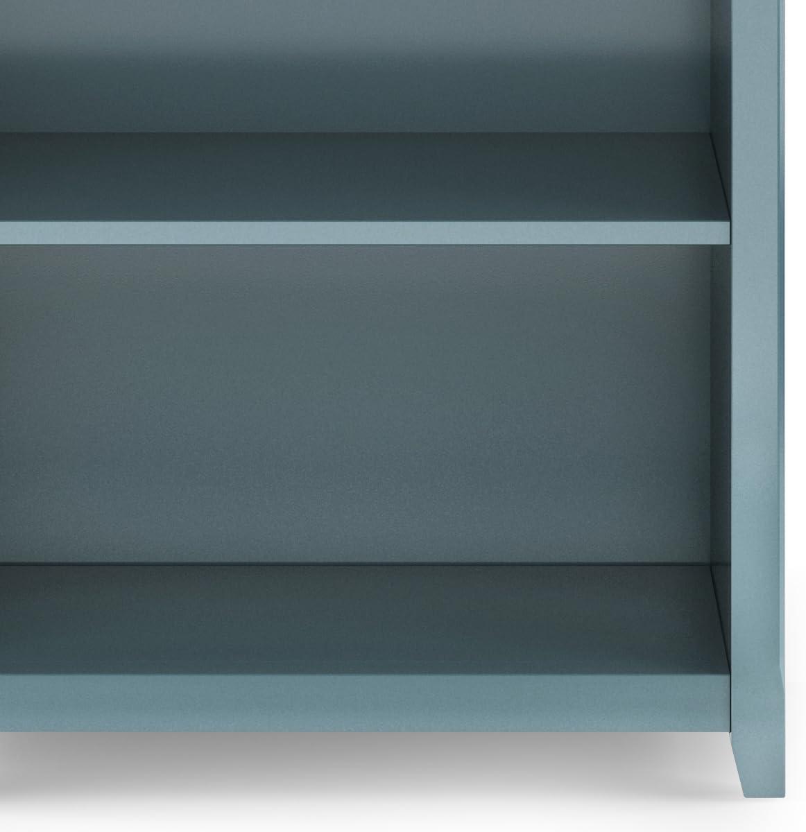 Simpli Home Amherst 30"W Solid Wood 5 Shelf Bookcase with Adjustable Shelves