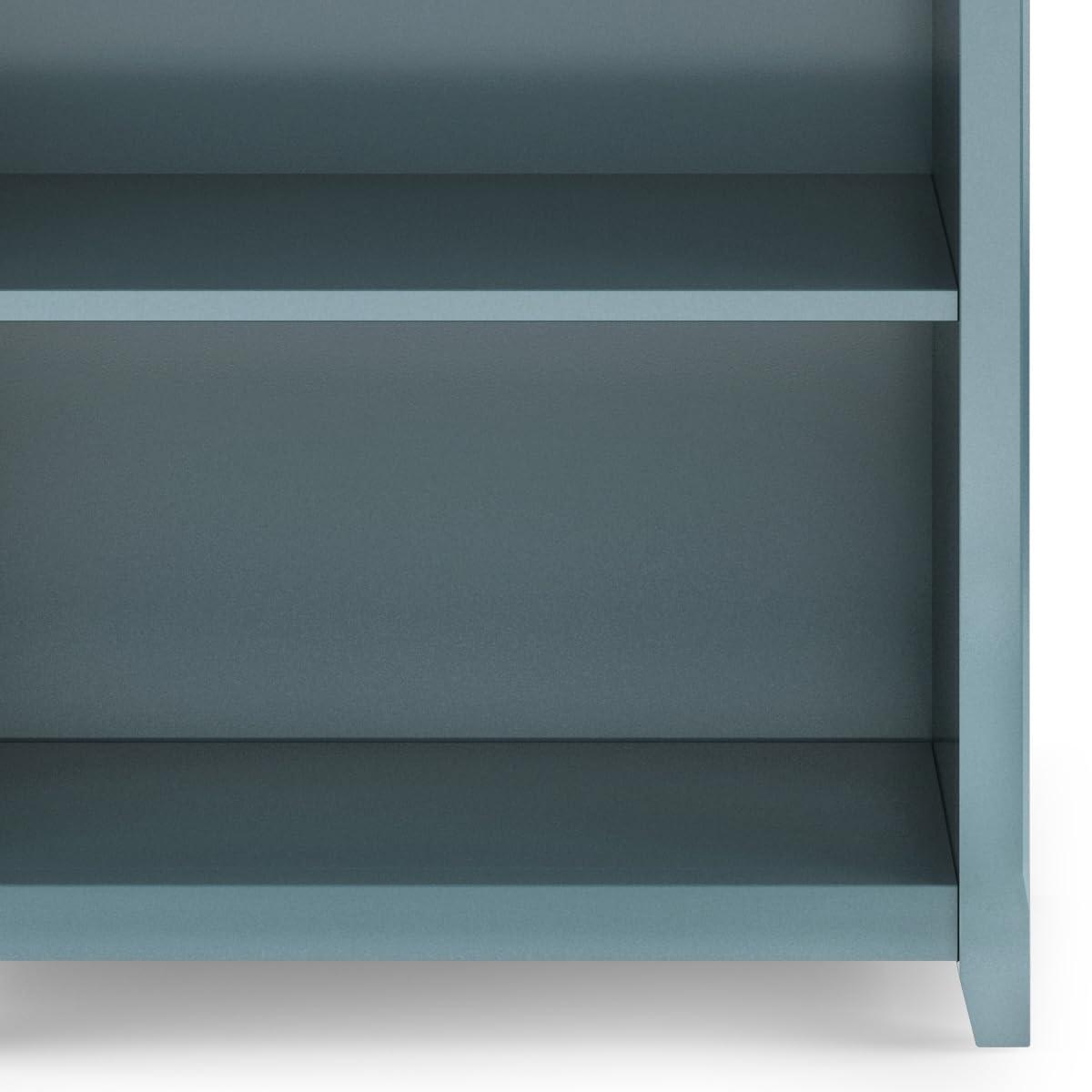 Simpli Home Amherst 30"W Solid Wood 5 Shelf Bookcase with Adjustable Shelves