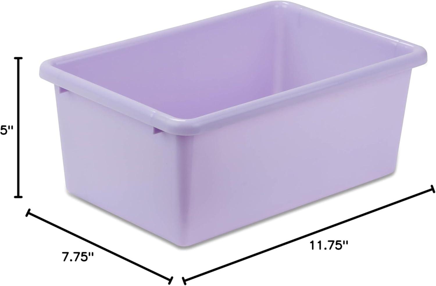 Small Light Purple Stackable Plastic Kids Bin