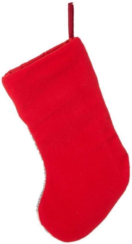 Red and Black Plaid Faux Fur Christmas Stocking