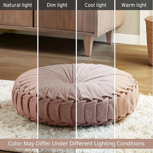 Intelligent Design Loretta Poly Chenille Round Floor Pillow Cushion