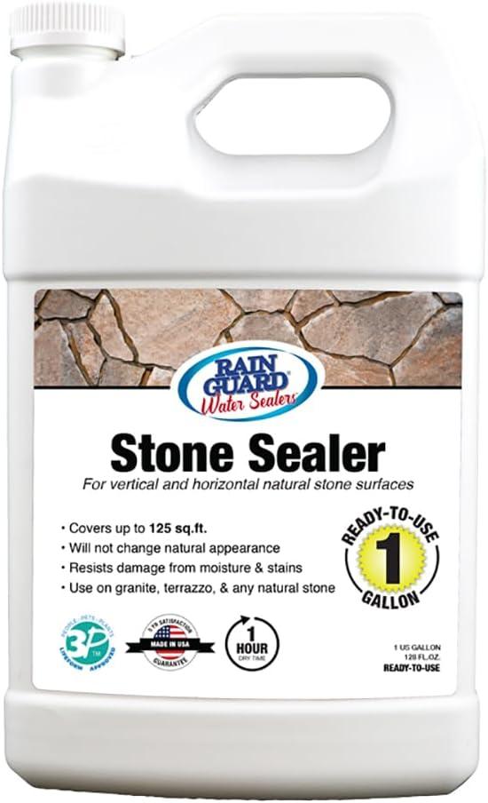 Rainguard Water Sealers SP-6004, Silicone, Clear Stone Industrial Sealant, 1 gal