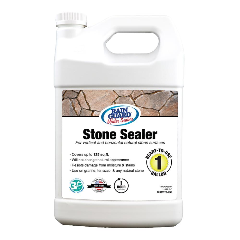 Rainguard Water Sealers SP-6004, Silicone, Clear Stone Industrial Sealant, 1 gal