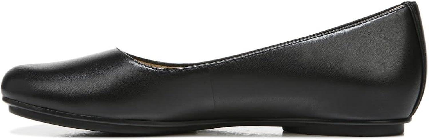 Maxwell 7.5 Black Leather Ballet Flat with Advanced Cushioning