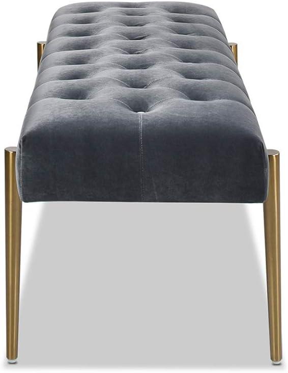 Velvet Upholstered Bench