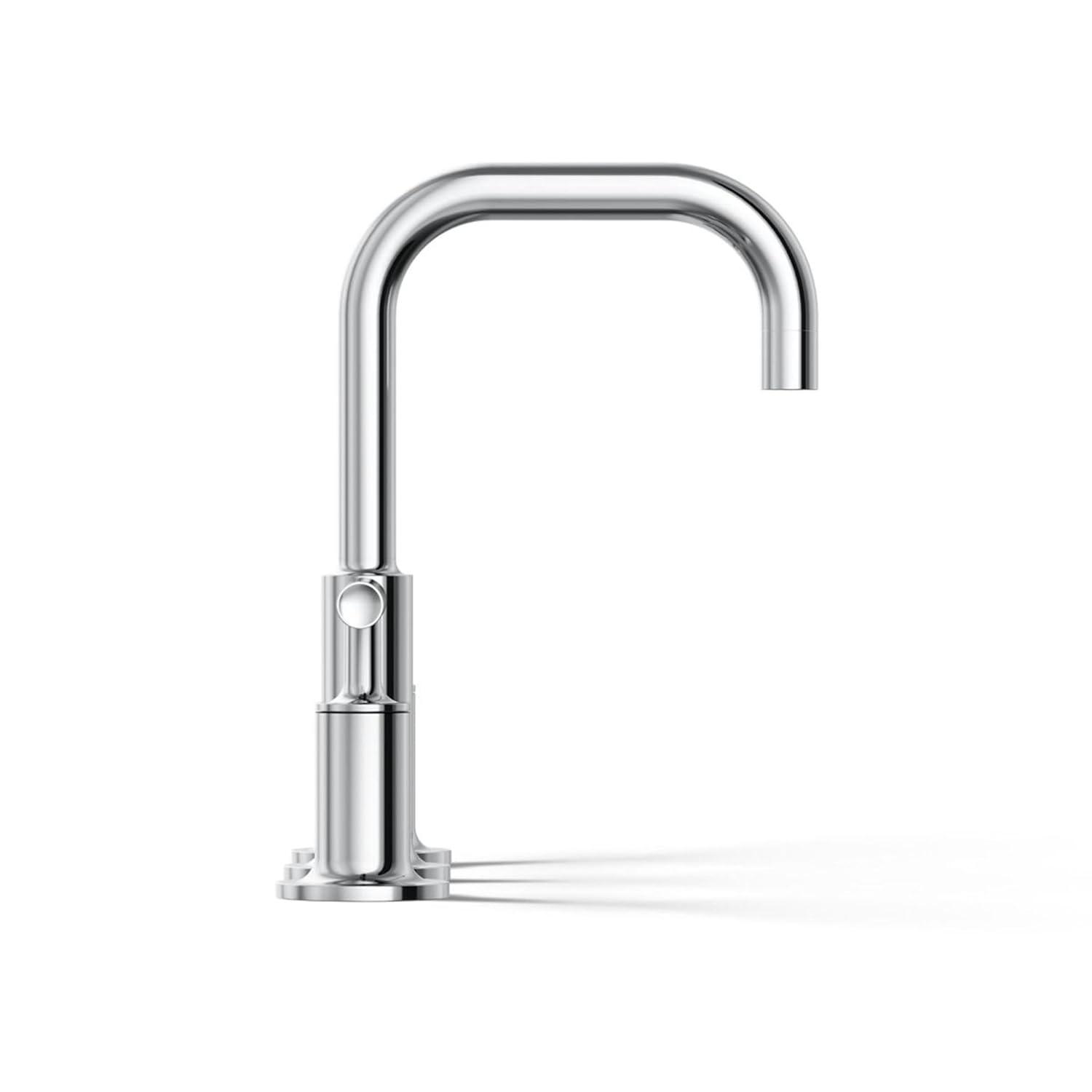 Purist® Widespread Faucet with Drain Assembly Low Lever Handles and Low Gooseneck Spout