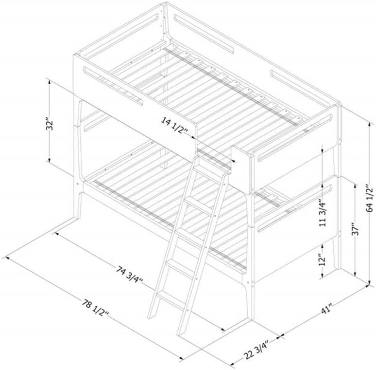 Bebble Twin Standard Bunk Bed by South Shore