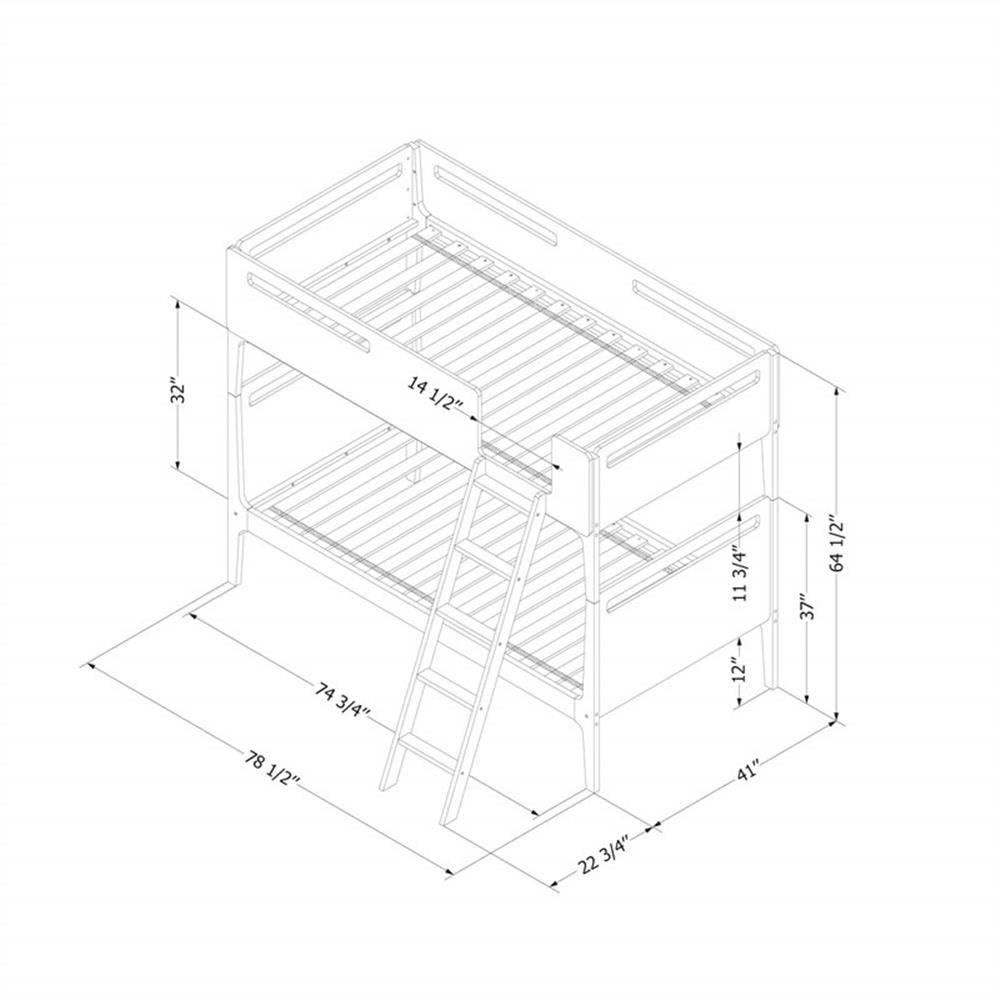 Bebble Twin Standard Bunk Bed by South Shore