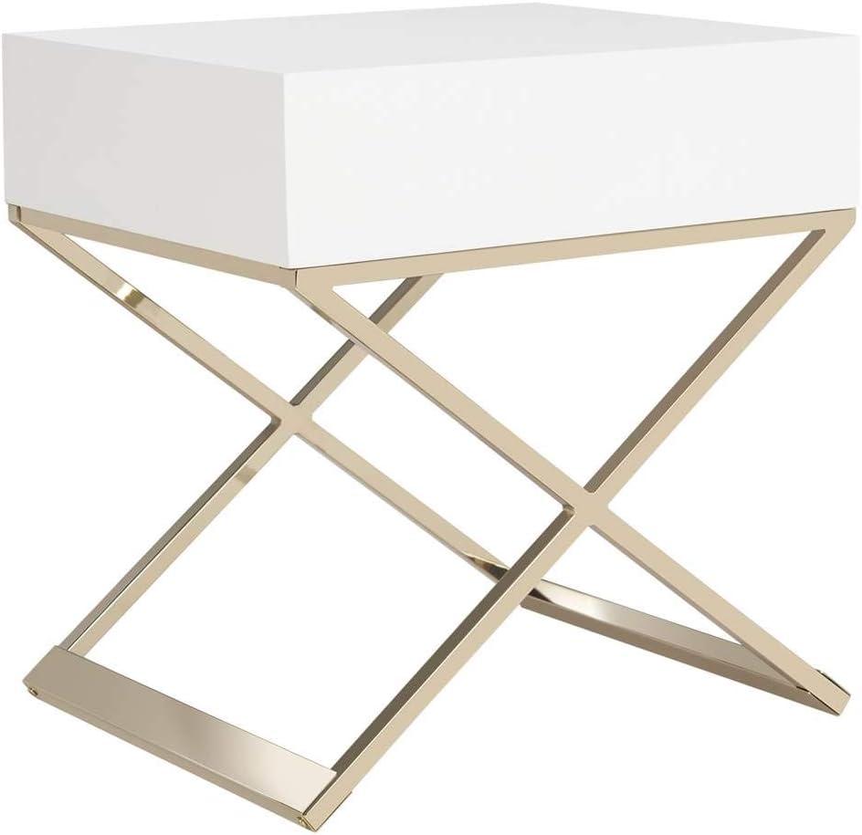 Zarina Modern Cross Leg End Table  - Safavieh