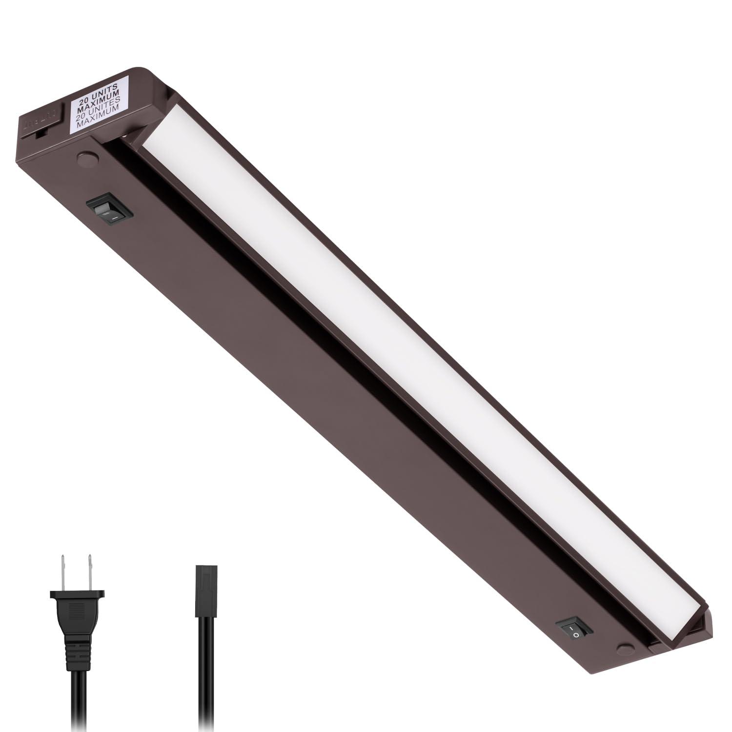 Inlight Swivel LED Under Cabinet Lighting,selectable12‘’/16‘’, 2700K/4000K, Plugged-In Only