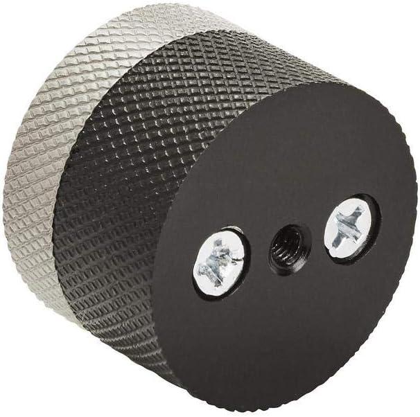Amerock | Cabinet Knob | Matte Black/Silver Champagne | 1-1/4 inch (32 mm) Diameter | Transcendent | 1 Pack | Drawer Knob | Cabinet Hardware