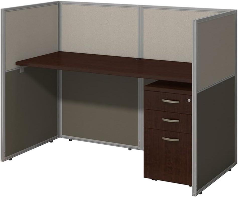 Easy Office Rectangle 1 Person Benching Workstation with Cable Management