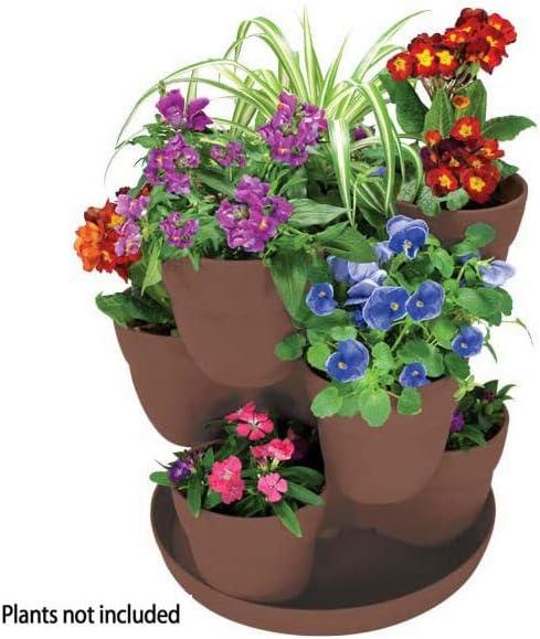 Bloomers Wall Flowers Vertical Gardening System – Create Gardens on Walls – Holds up to 4 Potted Plants – Black