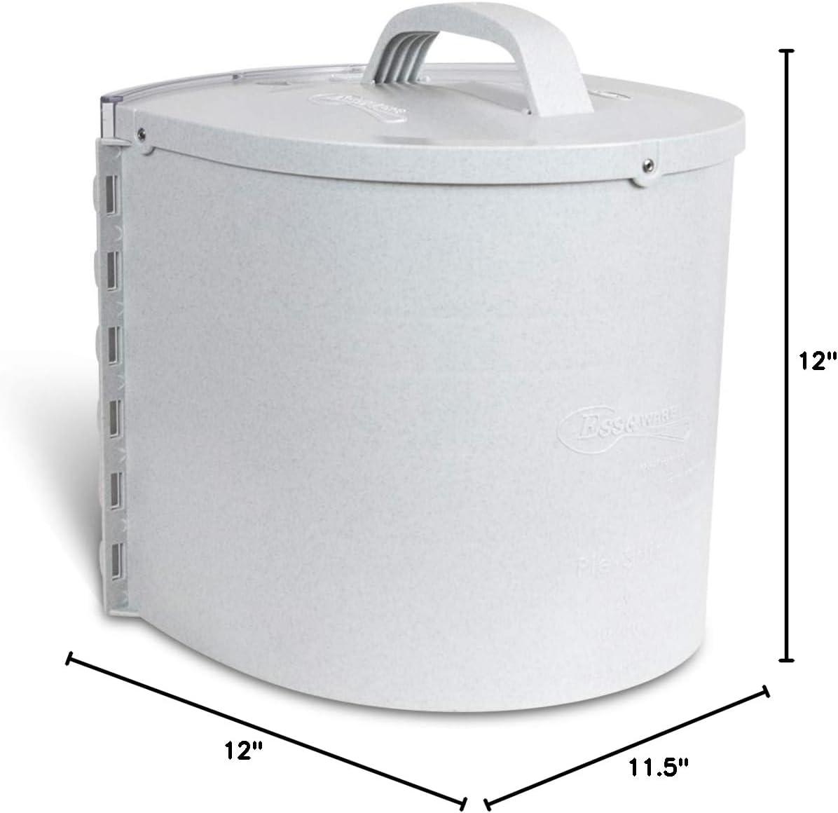 Clear BPA-Free Round Pie and Cake Storage Box with Adjustable Shelves