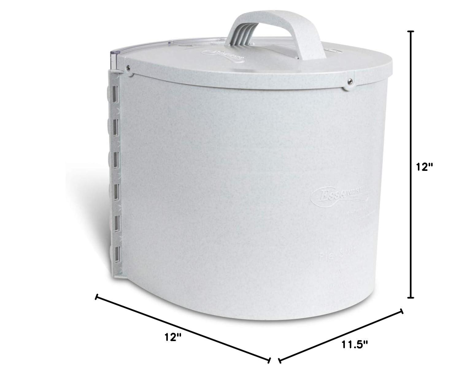 Clear BPA-Free Round Pie and Cake Storage Box with Adjustable Shelves