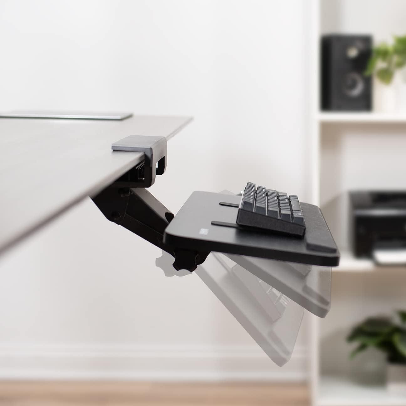 Vivo VIVO Adjustable Keyboard Tray with Slide-Out Mouse Pad, Under Table Desk Mount