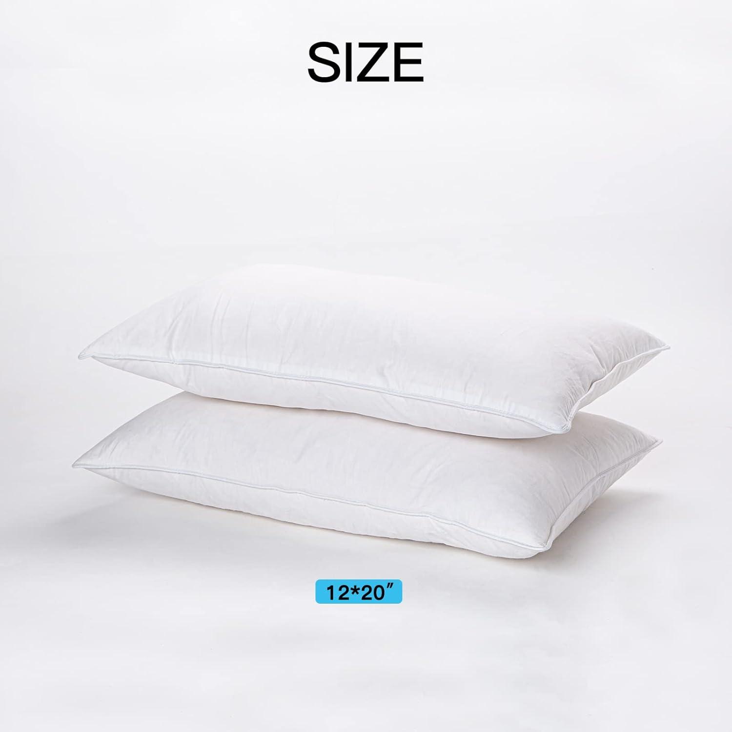 26x26 White Cotton Blend Throw Pillow Inserts, 2-Pack