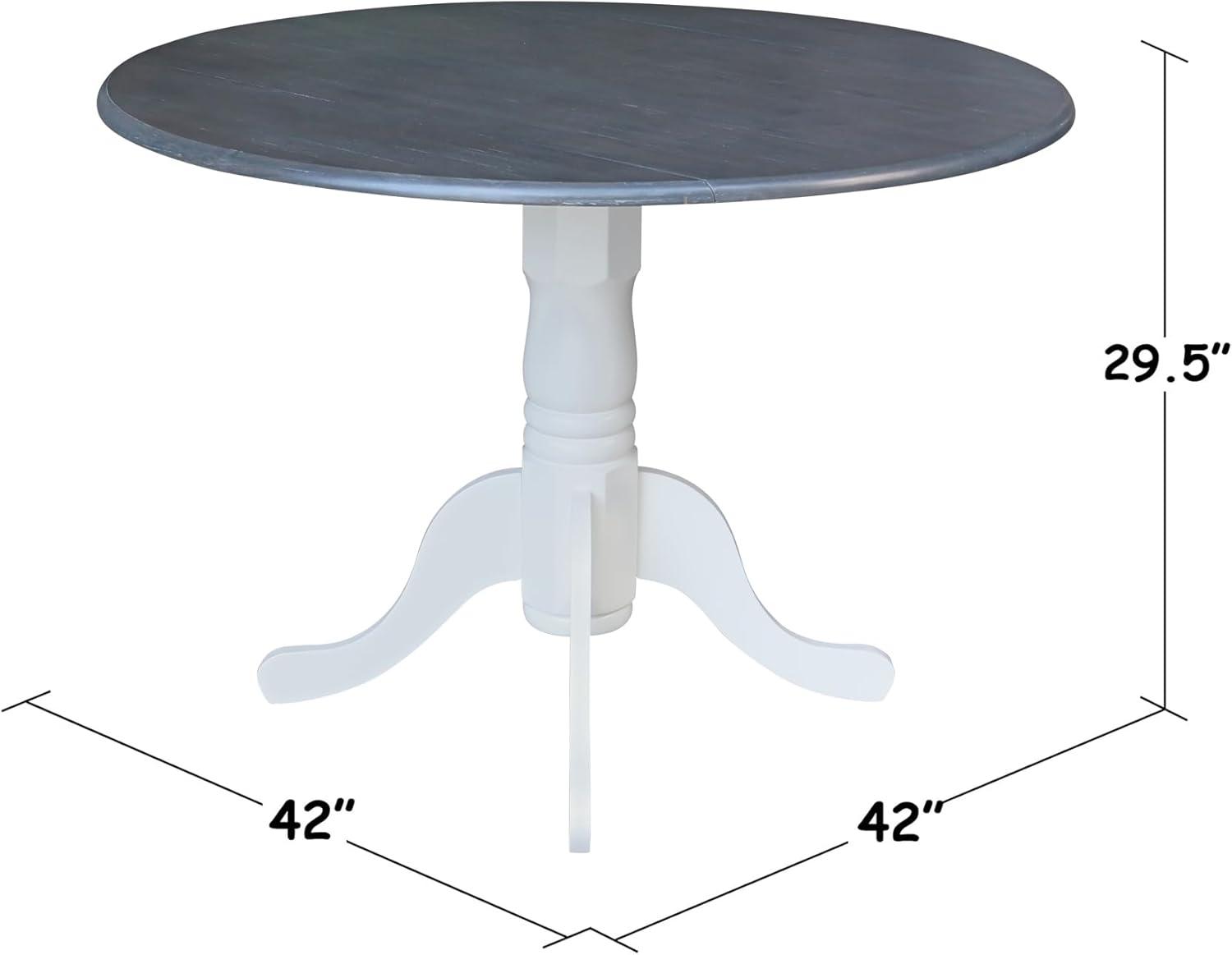 42" Mason Round Dual Drop Leaf Dining Table - International Concepts