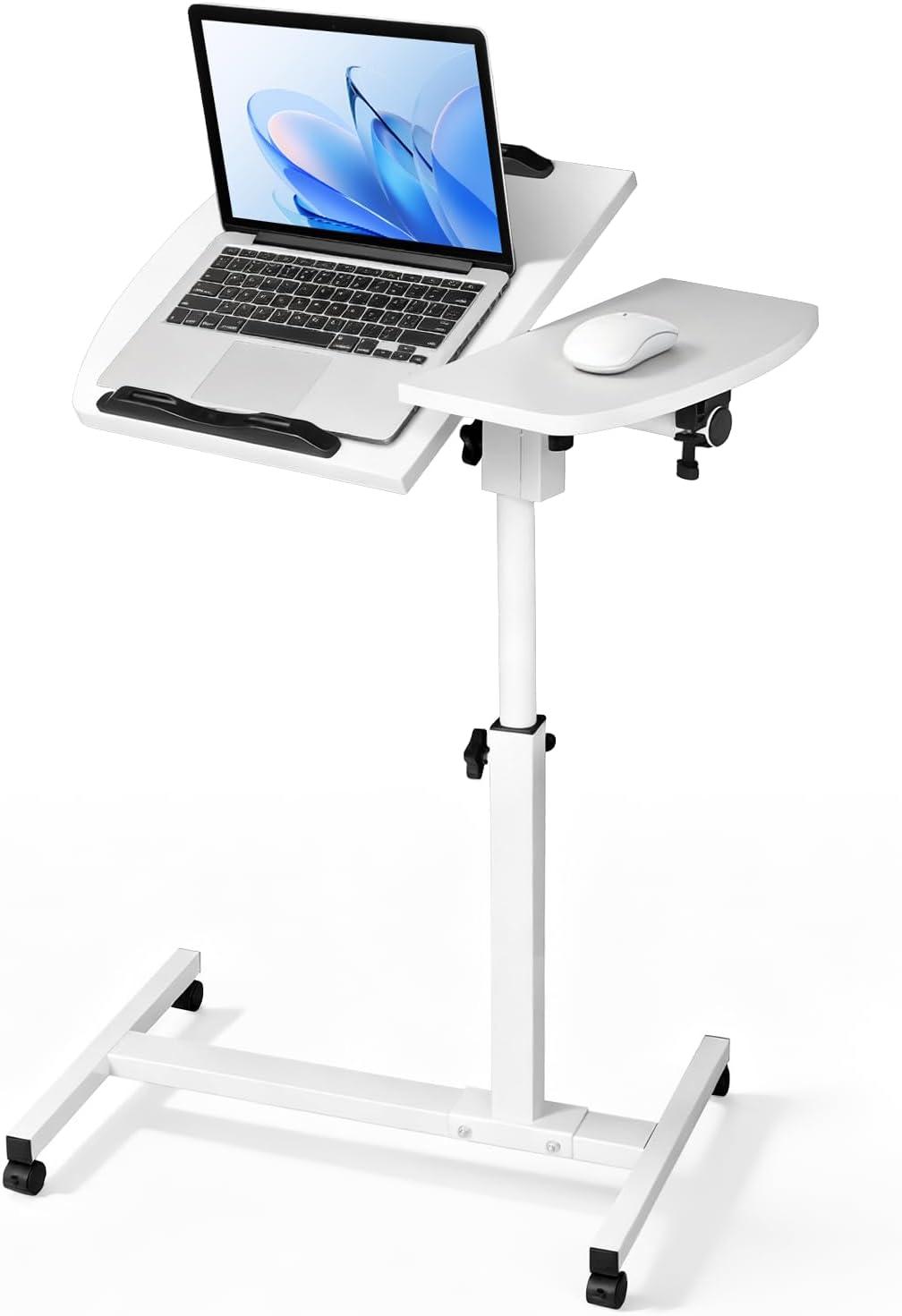 Bring Home Furniture Lifting Computer Desk, Multifunctional Standing Table, Laptop Cart with Mouse Pad for Small Spaces