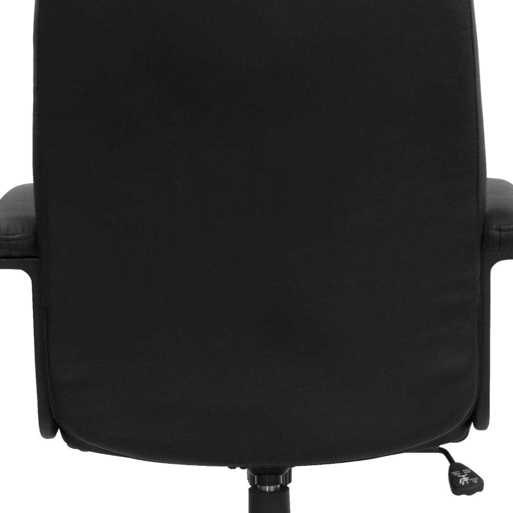 Flash Furniture Hansel High Back Black LeatherSoft Executive Swivel Office Chair with Arms