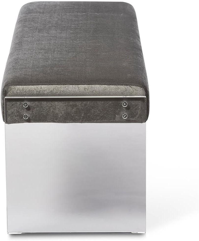 Polyester Blend Upholstered Bench