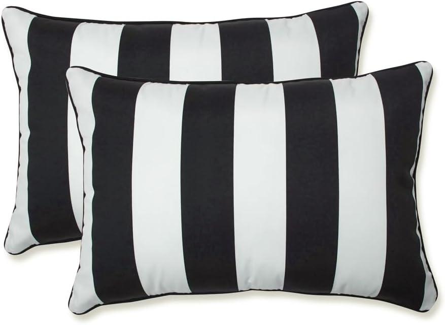 Pillow Perfect Striped Indoor/Outdoor Reversible Throw Pillow (Set of 2)