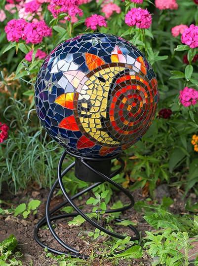 Echo Valley Weather Resistant Metal Abstract Gazing Ball Stand