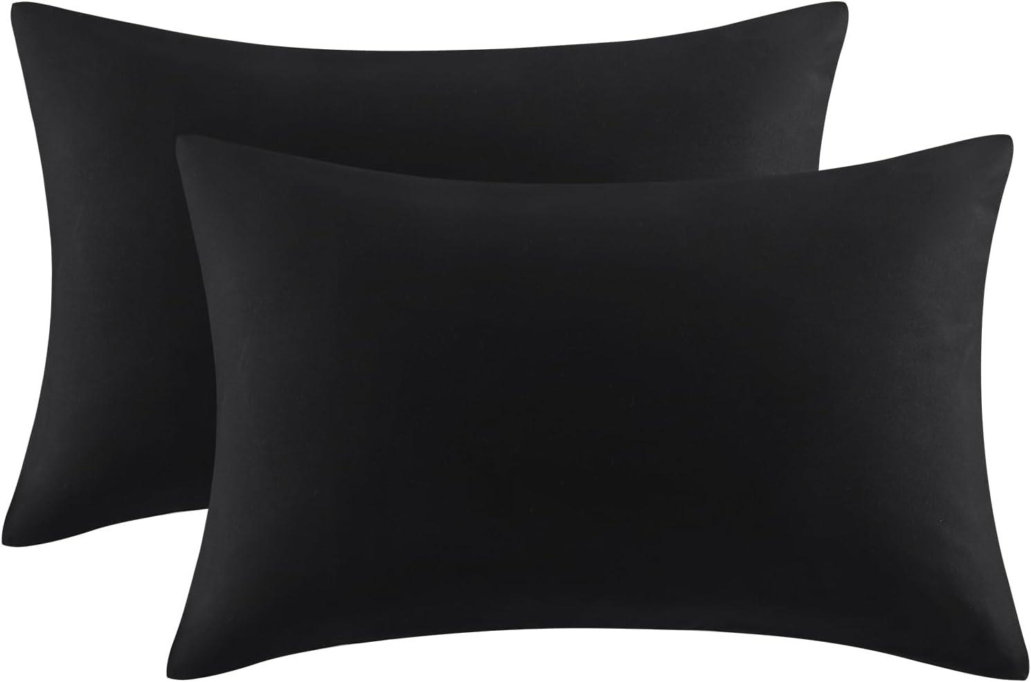 Queen Size Pillow Cases Set of 2 - White Queen Pillowcase 2 Pack with Envelope Closure, Soft Brushed Microfiber Bed Pillow Case Cover, 20x30 inches White Queen (20" x 30")