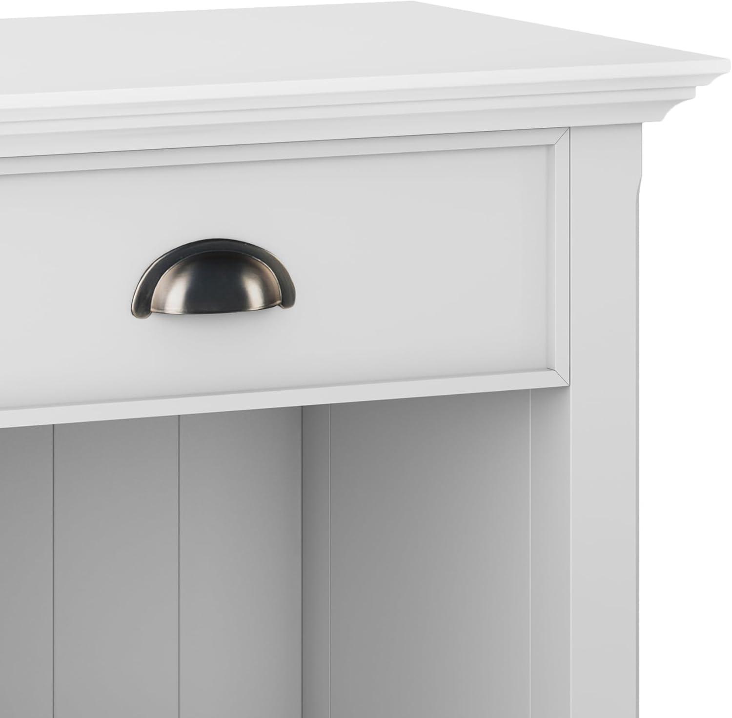 Simpli Home Acadian 24"W 1-Drawer Solid Wood Nightstand with Open Bottom Storage