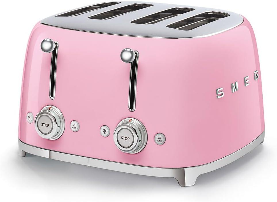 SMEG Pink 4x4-Slice Retro Toaster