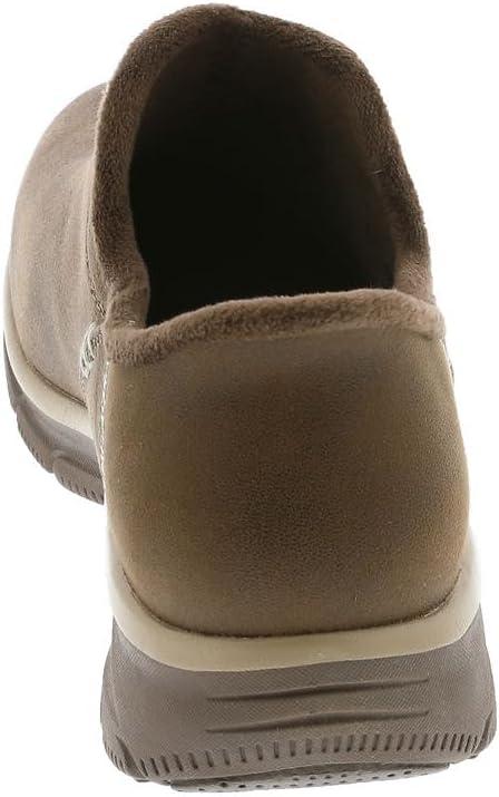 Chocolate Faux Leather Slip-On Clogs with Fur Lining