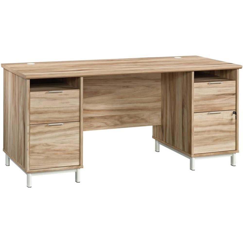 Portage Park Executive Desk Kiln Acacia - Sauder